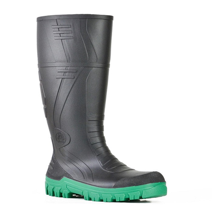 Bata 892-67280 Jobmaster III 400 Non Safety GumBoots, black, side view, oil and acid resistant