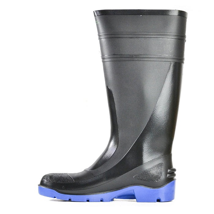 Bata 892-69092 Utility 400 Safety Boots black with blue rugged safety sole, penetration resistant, right side view