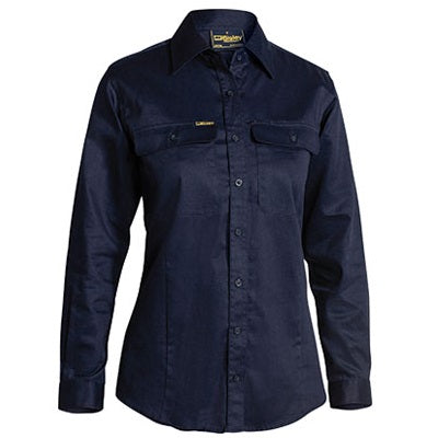 Bisley BL6339 Womens L/Sleeve Drill Shirt