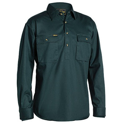Bisley BSC6433 Closed Front Cotton Drill Shirt