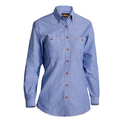 Bisley B76407L Womens Chambray Long Sleeve Shirt