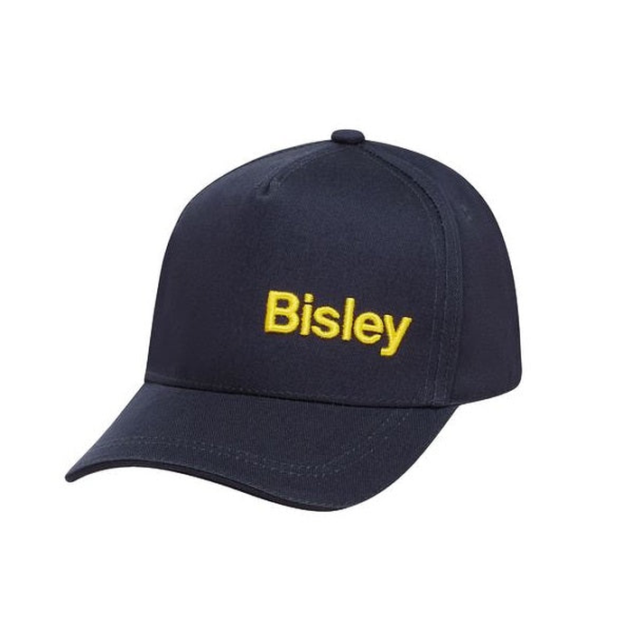 Dark navy, structured design, pre peaked, Bisley BCAP50 Cap, front view
