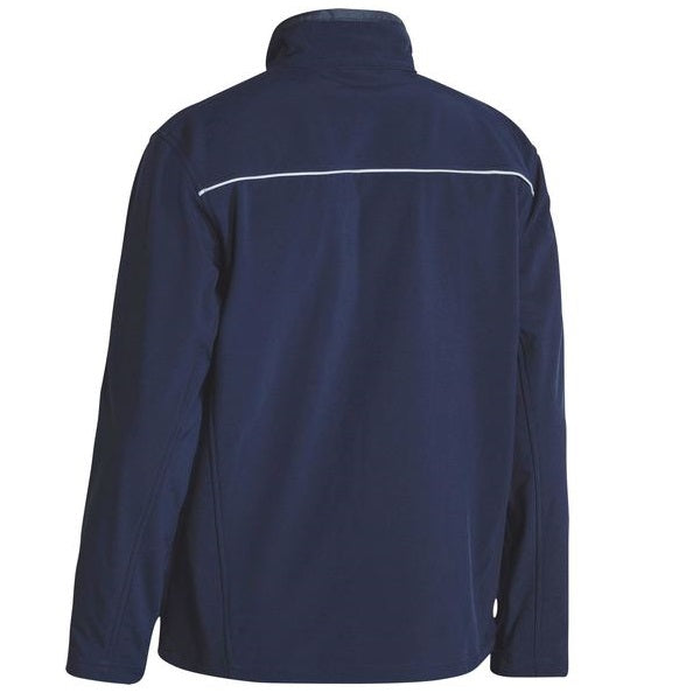 Bisley BJ6060 Mens Softshell Jacket, navy, rear view