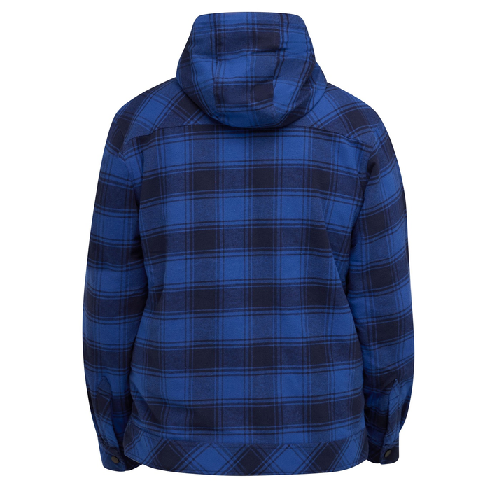 Bisley BJ6102 Zip Hoodie wtih Sherpa Lining, blue, rear view