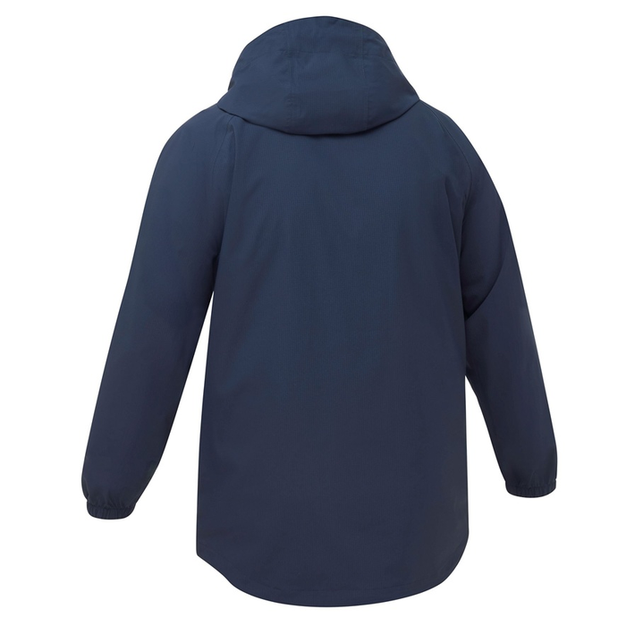 Bisley BJ6707 Packable Lightweight Ripstop Rain Jacket with hood, navy blue, rear view