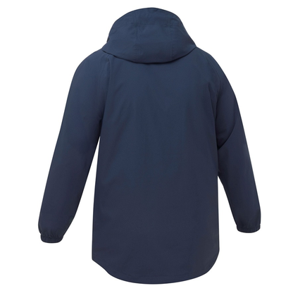 Bisley BJ6707 Packable Lightweight Ripstop Rain Jacket with hood, navy blue, rear view