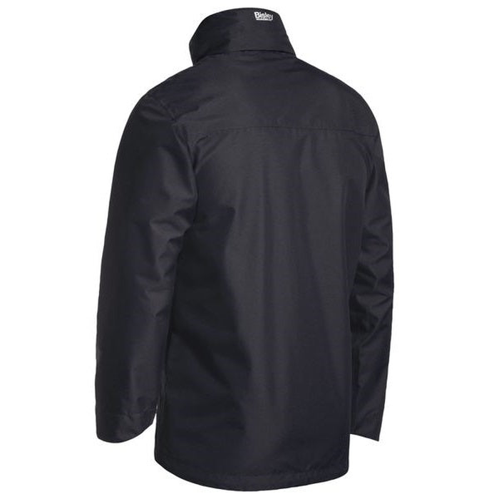 Bisley BJ6926 Lightweight Ripstop Rain Jacket, black, rear view