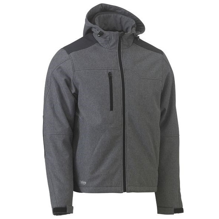 Charcoal, waterproof, warm, Bisley BJ6937 Flex and Move Shield Jacket, front view