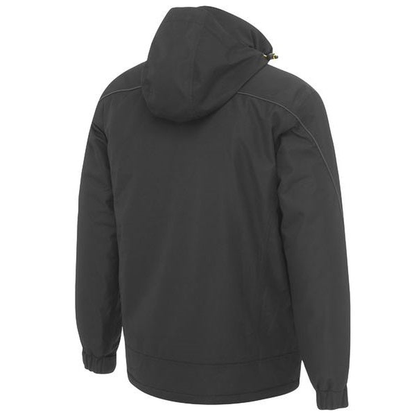Black, rear view, Bisley BJ6943 Flex and Move Heavy Duty Wet Weather Dobby Jacket