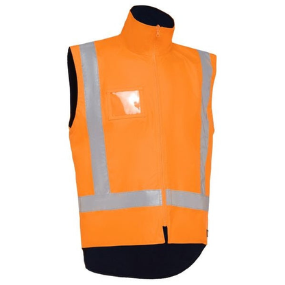 Bisley BJ6974XT X Taped 4-in-1 Rain Jacket, Rail orange, front view, outer vest