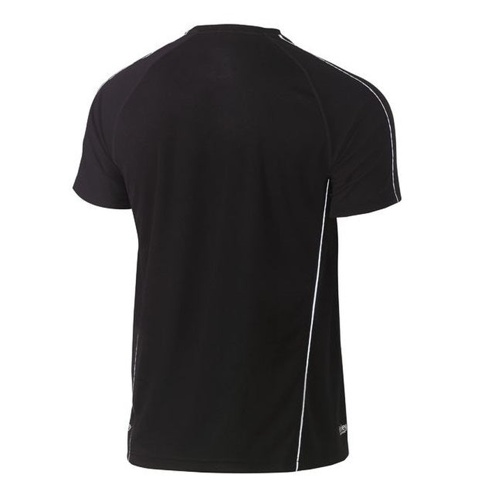 Bisley BK1426 Cool Mesh T-Shirt with Reflective Piping, black, rear view