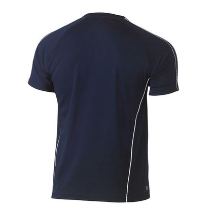 Bisley BK1426 Cool Mesh T-Shirt with Reflective Piping, navy , rear view