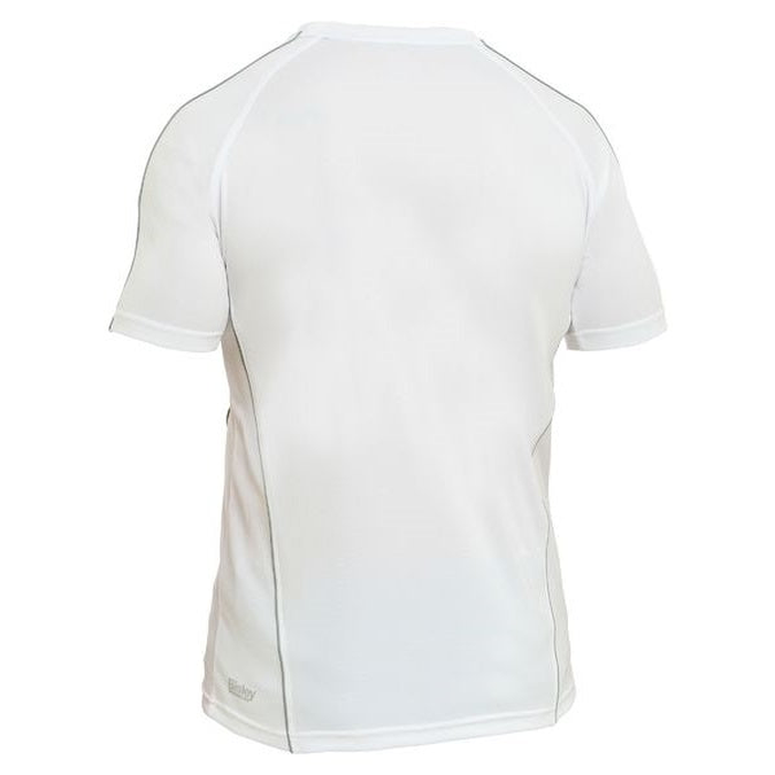 Bisley BK1426 Cool Mesh T-Shirt with Reflective Piping, white, rear view