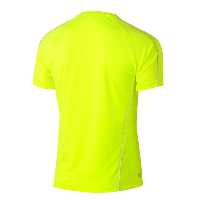 Bisley BK1426 Cool Mesh T-Shirt with Reflective Piping, fluro yellow, rear view