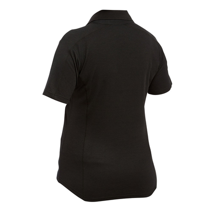 Bisley BKL1202 Womens Short Sleeve Polo, black, rear view