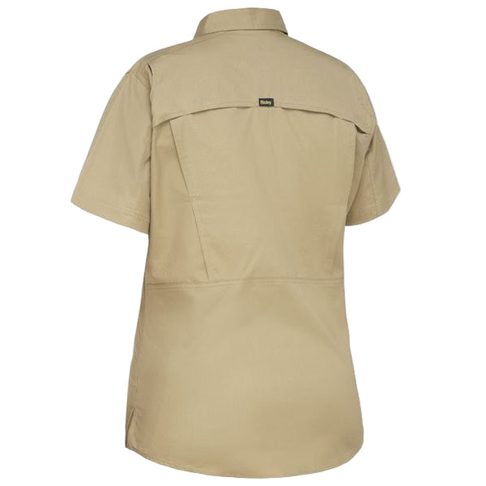 Bisley BL1414 Womens X Airflow Ripstop Shirt, khaki rear view