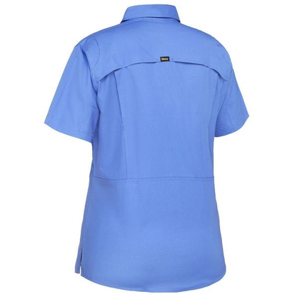 Bisley BL1414 Womens X Airflow Ripstop Shirt, sky blue, rear view