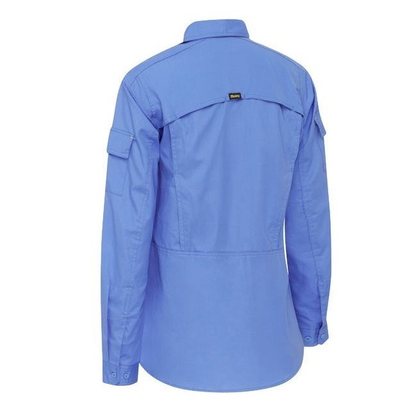 Bisley BL6414 Womens X Airflow Ripstop Long Sleeve Shirt, rear view