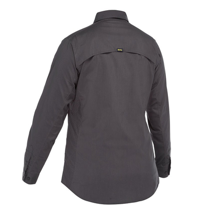 Bisley BL6490 Womens X Airflow Stretch Ripstop Shirt, charcoal, rear view