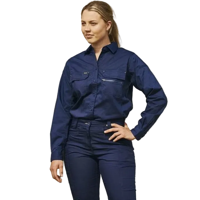 Bisley BL6490 Womens X Airflow Stretch Ripstop Shirt, model view