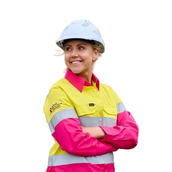 Bisley BL6696T Womens 3M Taped HiVis Cool Lightweight Shirt, model view