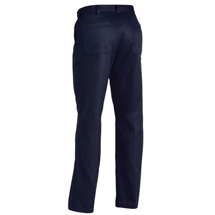 Bisley BP6007 Mens Original Cotton Drill Work Pants, navy, rear view