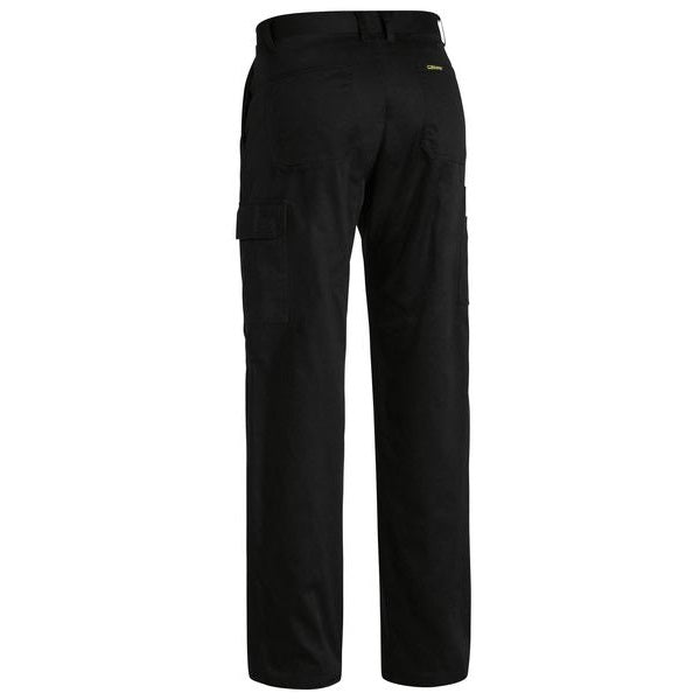 Black, rear view, Bisley BP6999 Mens Cool Lightweight Cargo Pants