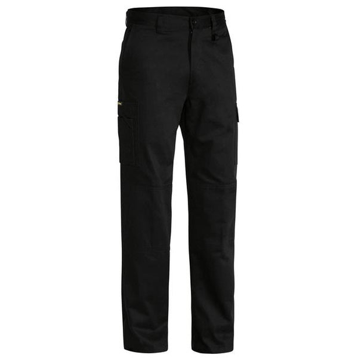 Black, traditional fit, Bisley BP6999 Mens Cool Lightweight Cargo Pants, front view