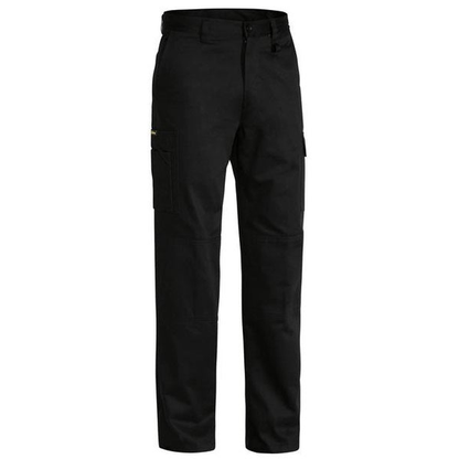 Black, traditional fit, Bisley BP6999 Mens Cool Lightweight Cargo Pants, front view