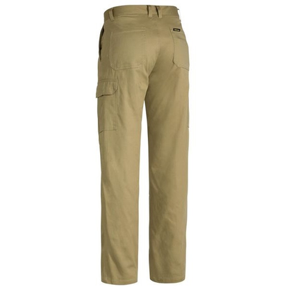 khaki, rear view, Bisley BP6999 Mens Cool Lightweight Cargo Pants