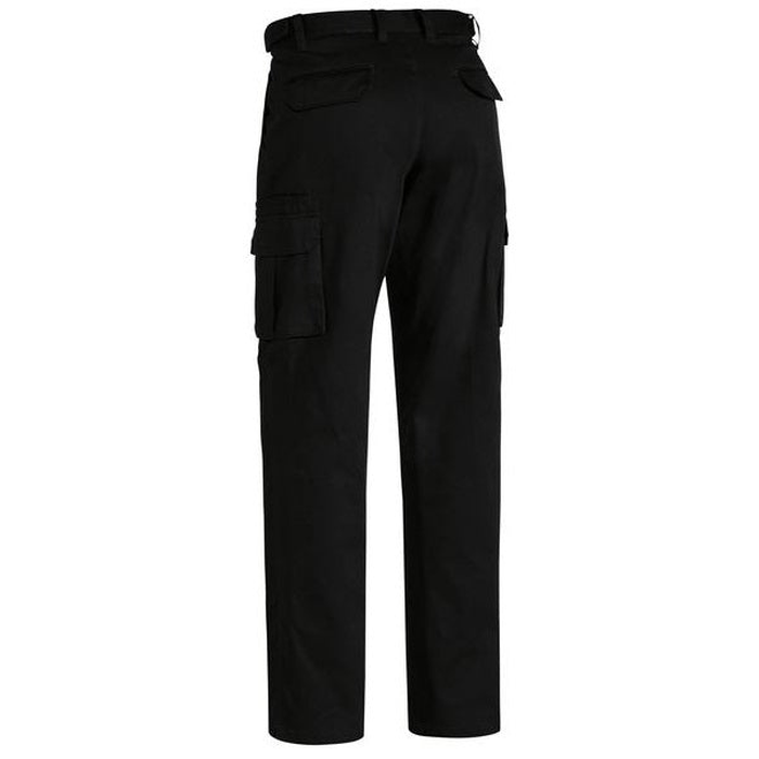 Bisley BPC6007 Original 8 Pocket Cargo Pants, black, rear view