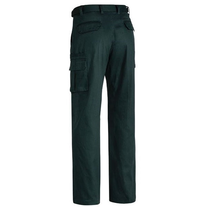 Bisley BPC6007 Original 8 Pocket Cargo Pants, bottle green, rear view