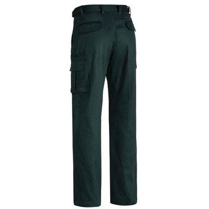 Bisley BPC6007 Original 8 Pocket Cargo Pants, bottle green, rear view