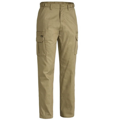 khaki, worksite, workwear, Bisley BPC6007 Original 8 Pocket Cargo Pants, front view, mens