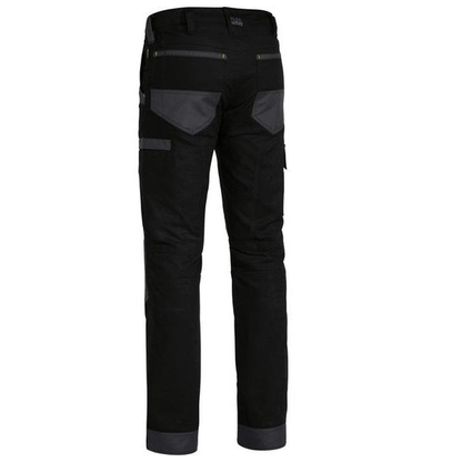 Bisley BPC6130 Flex and Move Stretch Pants, black, rear view