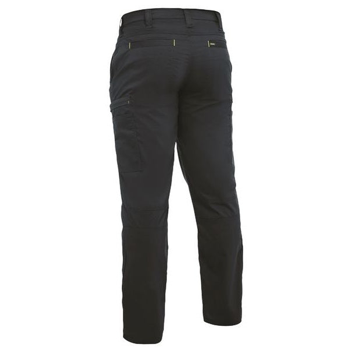 Black, rear view, Bisley BPC6152 Airflow™ Stretch Ripstop Lightweight Cargo Pants
