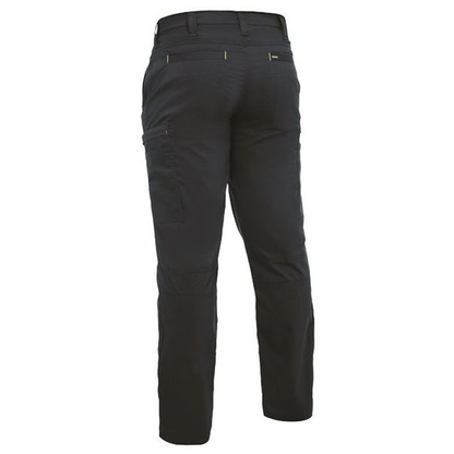 Black, rear view, Bisley BPC6152 Airflow™ Stretch Ripstop Lightweight Cargo Pants
