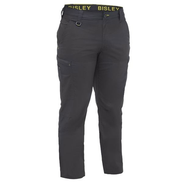 Charcoal grey, tradie, worksite, Bisley BPC6152 Airflow™ Stretch Ripstop Lightweight Cargo Pants, front view
