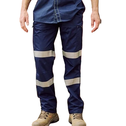 Model view, navy, Bisley BPC6152T X Airflow™ Taped Stretch Ripstop Lightweight Cargo Pants