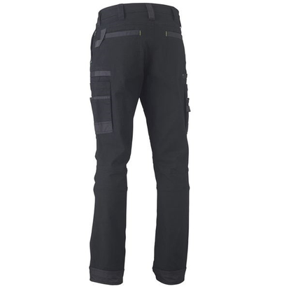 Rear view, black, Bisley BPC6331 Flex and Move Stretch Cargo Pants