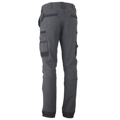 Charcoal, rear view, Bisley BPC6331 Flex and Move Stretch Cargo Pants