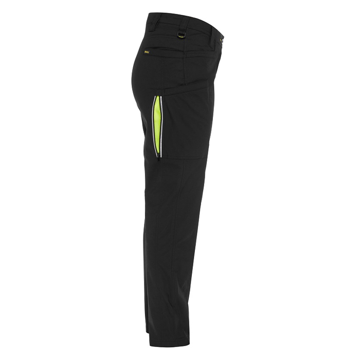 Bisley BPCL6150 Womens X Airflow™ Stretch Ripstop Vented Cargo Pants, black, side view