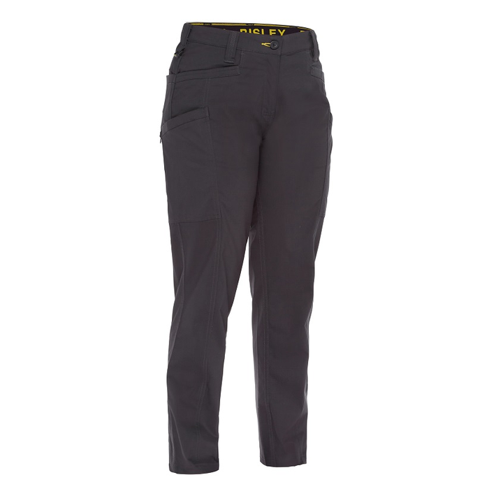 Charcoal grey, mid rise, Bisley BPCL6150 Womens X Airflow™ Stretch Ripstop Vented Cargo Pants, front view