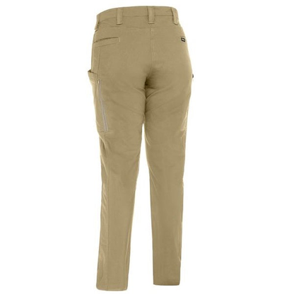 Bisley BPCL6150 Womens X Airflow™ Stretch Ripstop Vented Cargo Pants, khaki, rear view