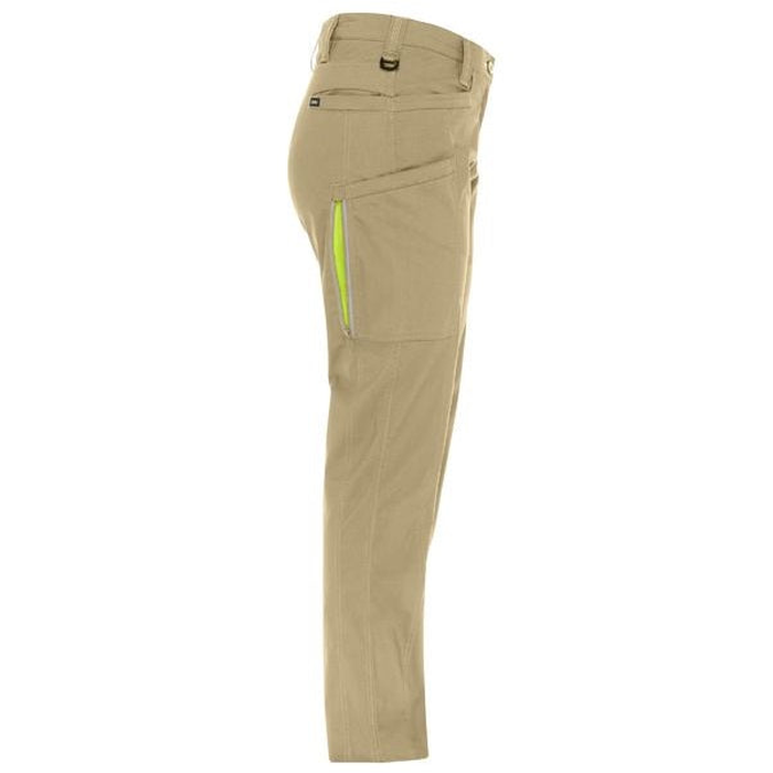 Bisley BPCL6150 Womens X Airflow™ Stretch Ripstop Vented Cargo Pants, khaki side view