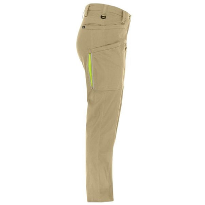 Bisley BPCL6150 Womens X Airflow™ Stretch Ripstop Vented Cargo Pants, khaki side view