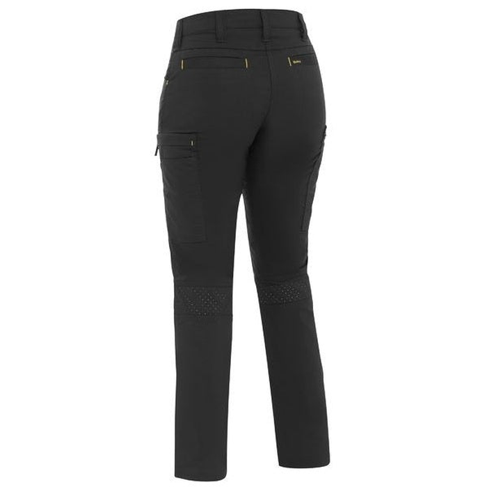 Bisley BPCL6152 Women's X Airflow™ Stretch Ripstop Lightweight Cargo Pants, black, rear view