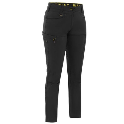 black, lightweight, ripstop Bisley BPCL6152 Women's X Airflow™ Stretch Ripstop Lightweight Cargo Pants, front view