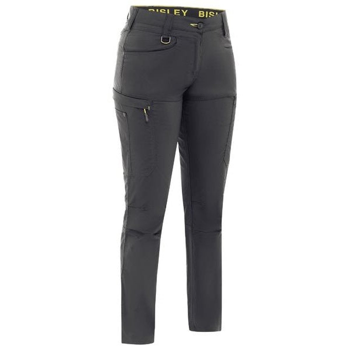 Bisley BPCL6152 Women's X Airflow™ Stretch Ripstop Lightweight Cargo Pants, charcoal grey, slim fit, front view
