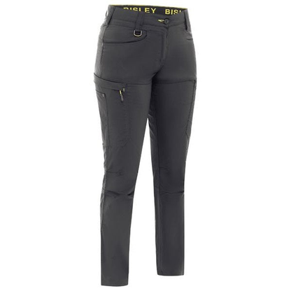 Bisley BPCL6152 Women's X Airflow™ Stretch Ripstop Lightweight Cargo Pants, charcoal grey, slim fit, front view